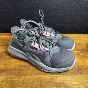 Reebok‎ Flexagon 3.0 RB461 Grey Pink Composite Toe Work Shoes Womens 9W Wide